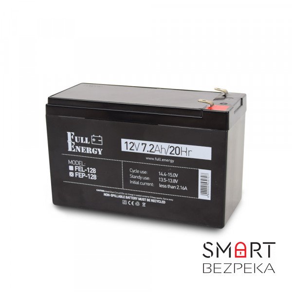 Аккумулятор 12В 7.2 Ач для ИБП Full Energy FEP-128
